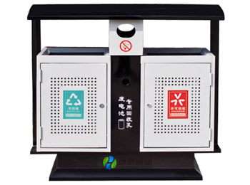 戶外分類(lèi)沖孔鋼制垃圾桶